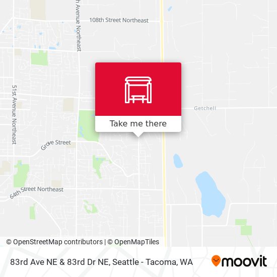 83rd Ave NE & 83rd Dr NE map