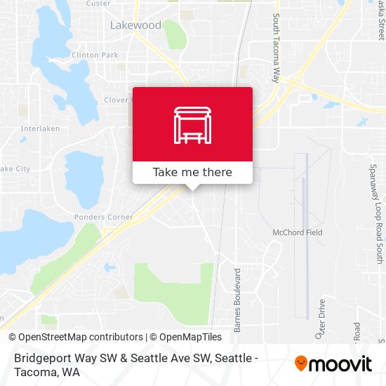 Bridgeport Way SW & Seattle Ave SW map