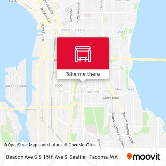 Beacon Ave S & 15th Ave S map