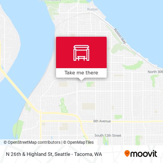 N 26th & Highland St map