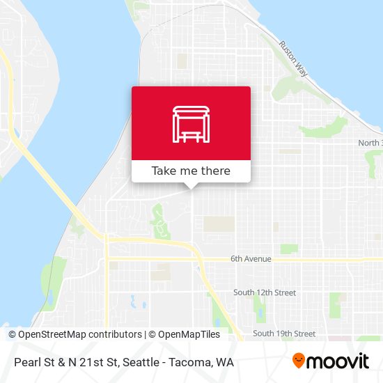 Pearl St & N 21st St map