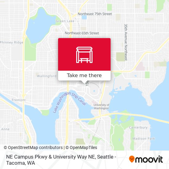 Mapa de NE Campus Pkwy & University Way NE