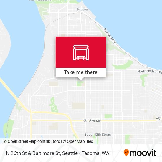 N 26th St & Baltimore St map