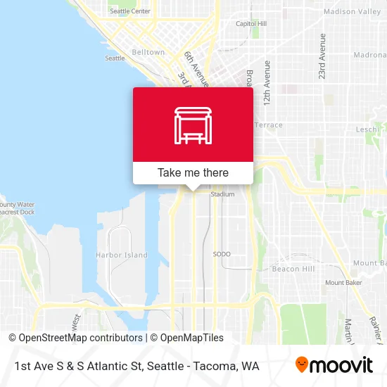 Mapa de 1st Ave S & S Atlantic St