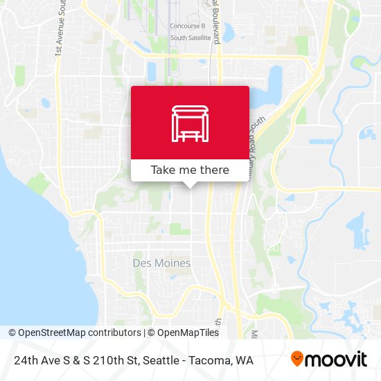 24th Ave S & S 210th St map