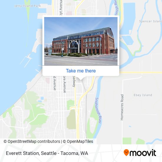 Everett Station map