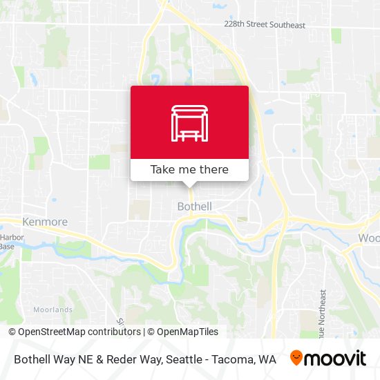 Bothell Way NE & Reder Way map
