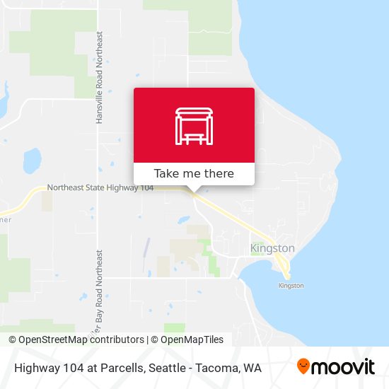 Highway 104 at Parcells map