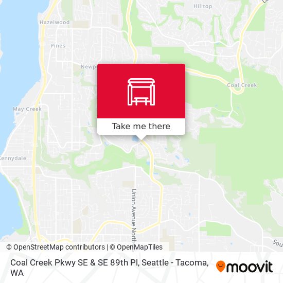 Coal Creek Pkwy SE & SE 89th Pl map