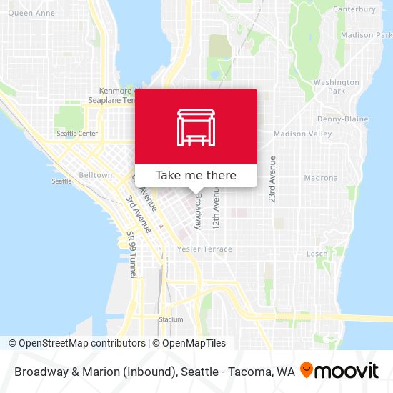 Mapa de Broadway & Marion (Inbound)