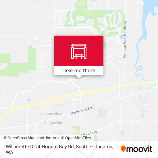 Willamette Dr at Hogum Bay Rd map