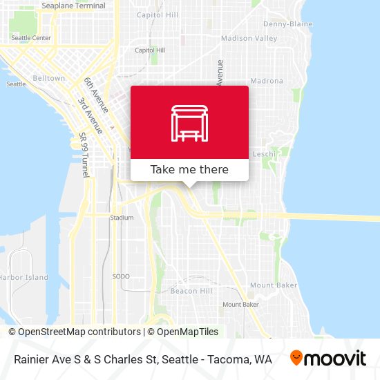 Mapa de Rainier Ave S & S Charles St