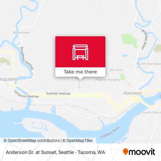 Anderson Dr. at Sunset map