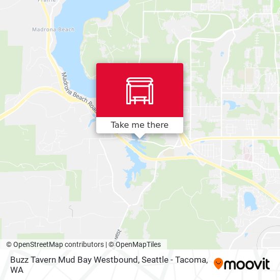 Buzz Tavern Mud Bay Westbound map