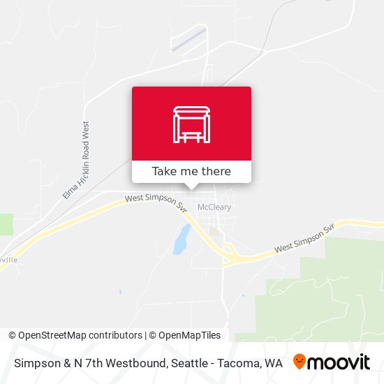 Simpson & N 7th Westbound map
