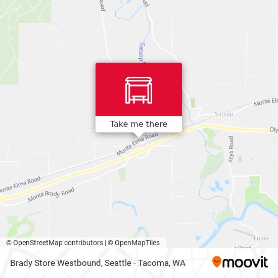 Brady Store Westbound map