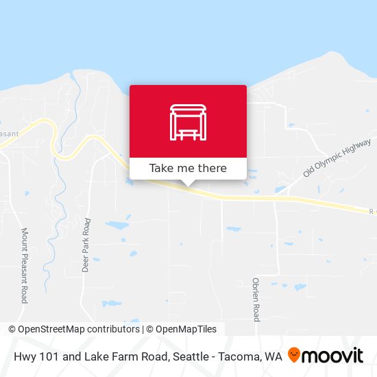 Hwy 101 and Lake Farm Road map