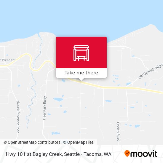 Hwy 101 at Bagley Creek map