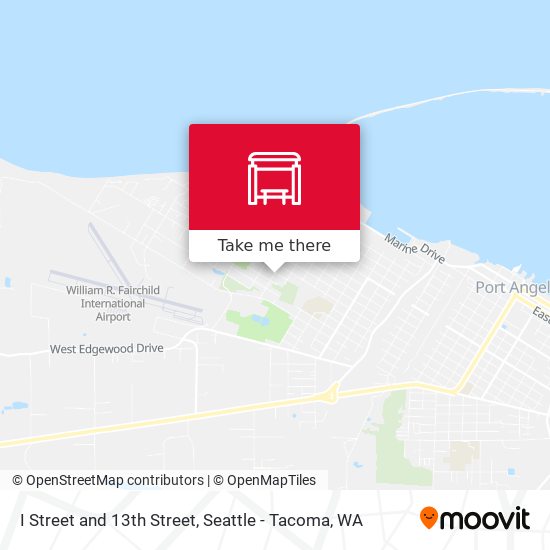 I Street and 13th Street map