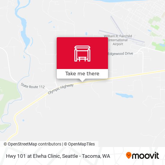 Hwy 101 at Elwha Clinic map