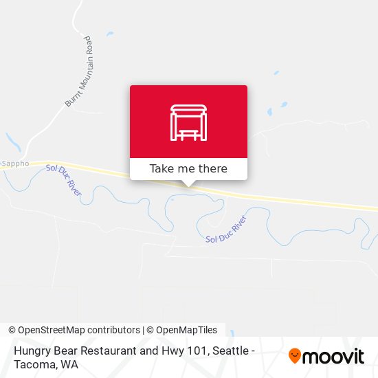 Hungry Bear Restaurant and Hwy 101 map