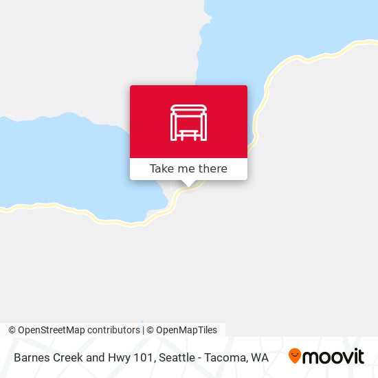 Barnes Creek and Hwy 101 map