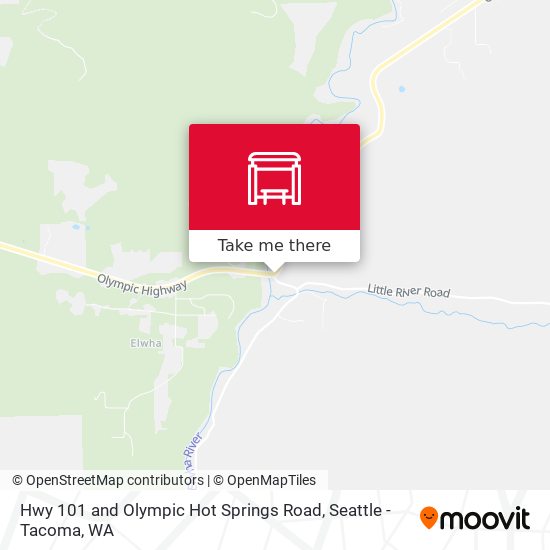 Hwy 101 and Olympic Hot Springs Road map