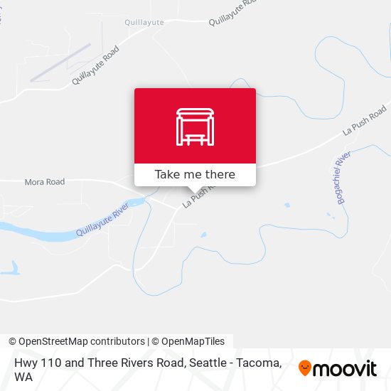 Hwy 110 and Three Rivers Road map