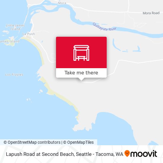 Lapush Road at Second Beach map