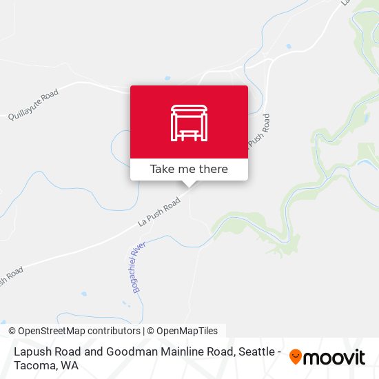 Lapush Road and Goodman Mainline Road map