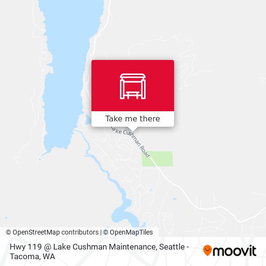 Hwy 119 @ Lake Cushman Maintenance map