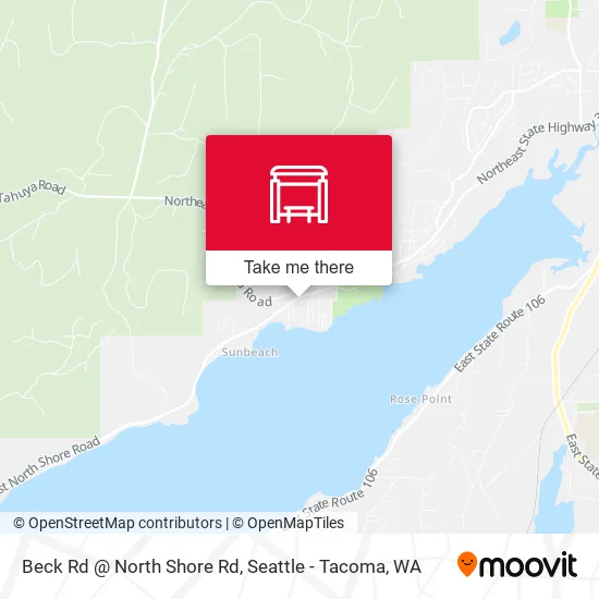 Beck Rd @ North Shore Rd map