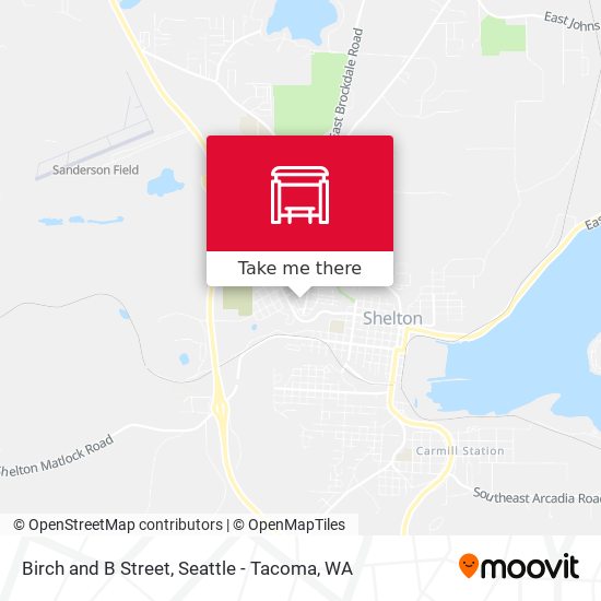 Birch and B Street map