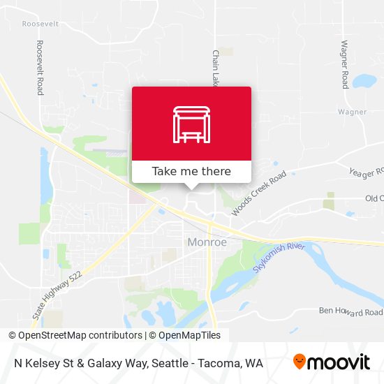 N Kelsey St & Galaxy Way map