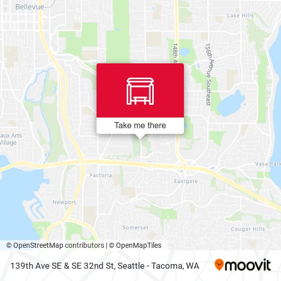 139th Ave SE & SE 32nd St map