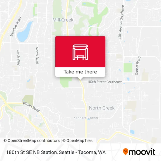 Mapa de 180th St SE NB Station