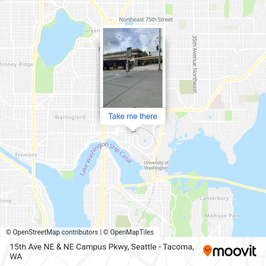 15th Ave NE & NE Campus Pkwy map
