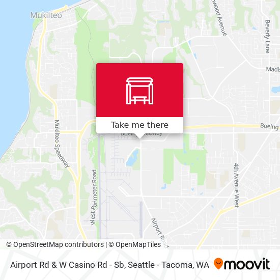 Airport Rd & W Casino Rd - Sb map