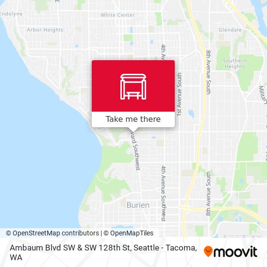 Ambaum Blvd SW & SW 128th St map