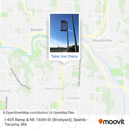 Mapa de I-405 Ramp & NE 160th St (Brickyard)