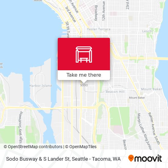 Sodo Busway & S Lander St map