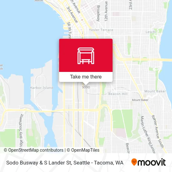 Mapa de Sodo Busway & S Lander St