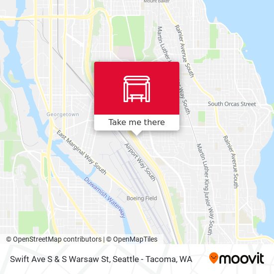 Mapa de Swift Ave S & S Warsaw St