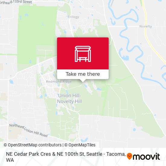 NE Cedar Park Cres & NE 100th St map