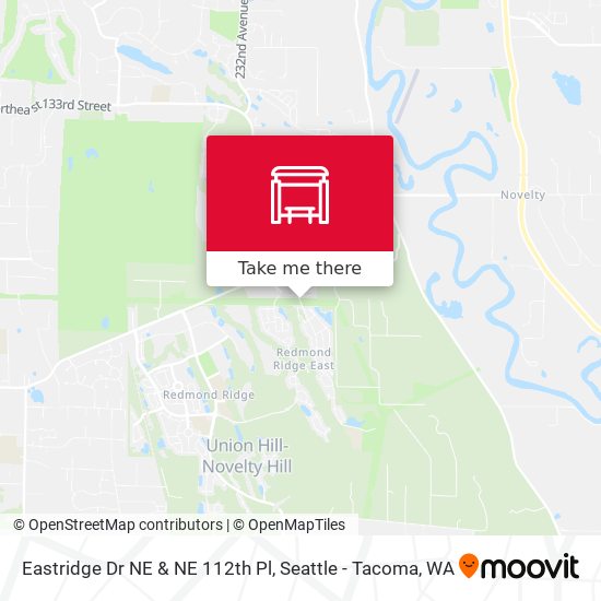 Eastridge Dr NE & NE 112th Pl map