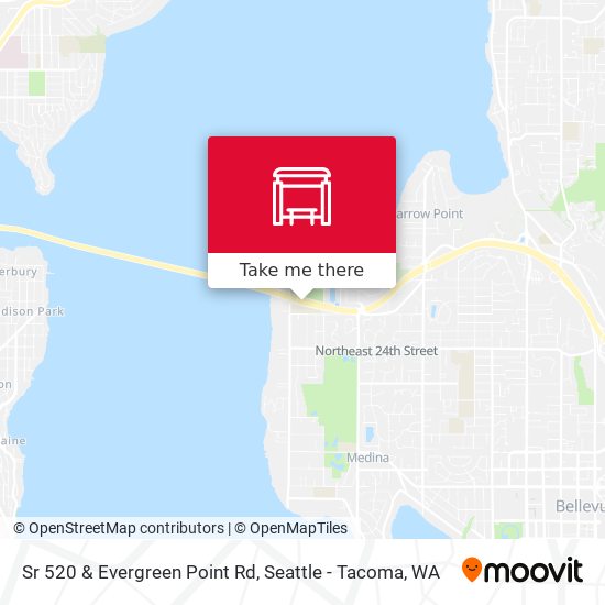 Sr 520 & Evergreen Point Rd map