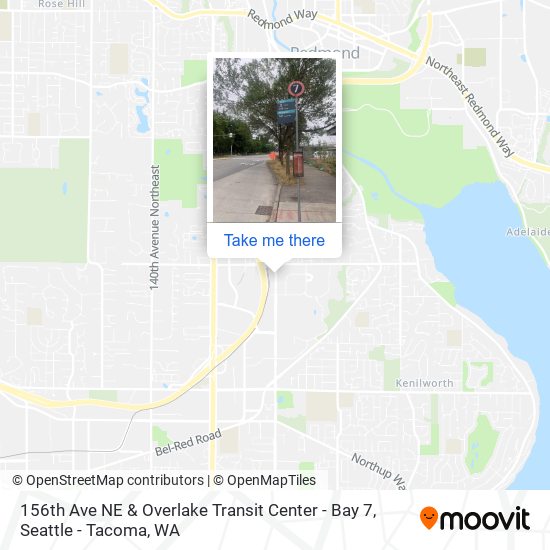 156th Ave NE & Overlake Transit Center - Bay 7 map