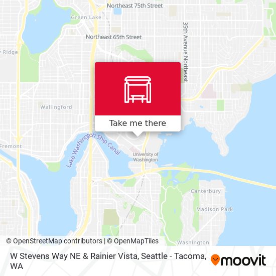 Mapa de W Stevens Way NE & Rainier Vista