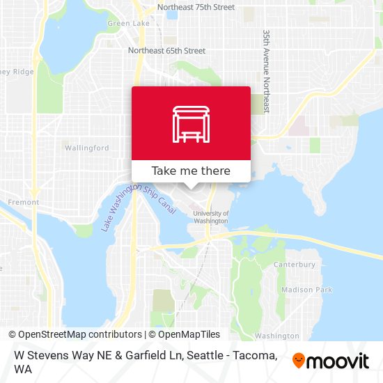 W Stevens Way NE & Garfield Ln map
