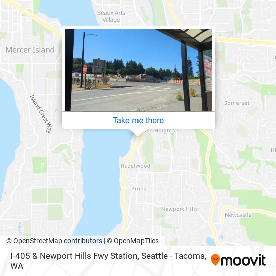 I-405 & Newport Hills Fwy Station map